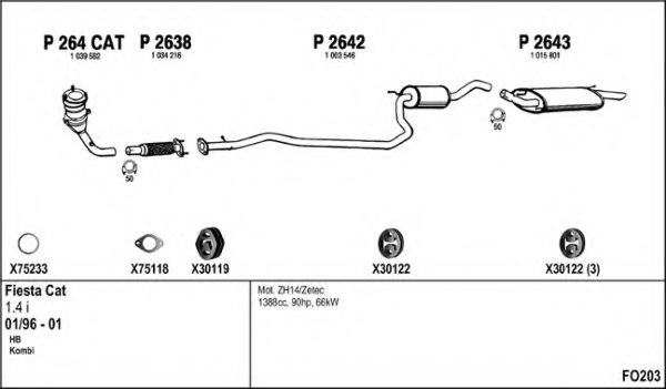 FENNO FO203 Exhaust System